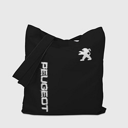 Сумка-шопер Peugeot logo white, цвет: 3D-принт
