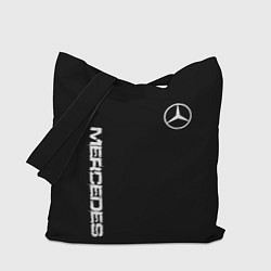 Сумка-шопер Mercedes benz logo white auto, цвет: 3D-принт