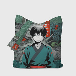 Сумка-шопер Юный послушник каратист анимешный, цвет: 3D-принт