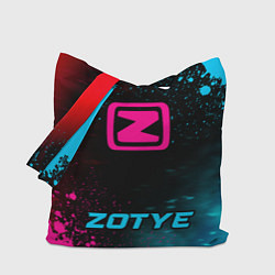 Сумка-шопер Zotye - neon gradient по-центру, цвет: 3D-принт