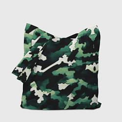 Сумка-шоппер Яркий зелёный камуфляж