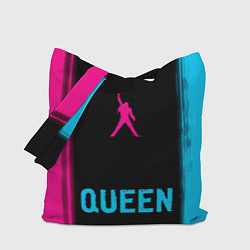 Сумка-шопер Queen - neon gradient по-центру, цвет: 3D-принт