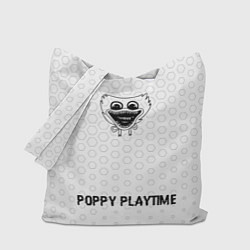 Сумка-шопер Poppy Playtime glitch на светлом фоне по-центру, цвет: 3D-принт