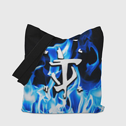 Сумка-шопер Doom fire знак, цвет: 3D-принт