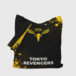 Сумка-шопер Tokyo Revengers - gold gradient по-центру, цвет: 3D-принт