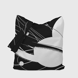 Сумка-шоппер Black and white vanguard abstraction - ai art fant