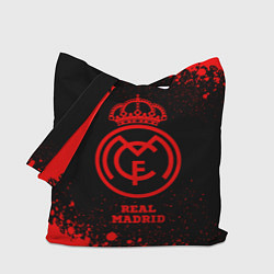 Сумка-шопер Real Madrid - red gradient, цвет: 3D-принт