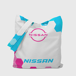 Сумка-шопер Nissan neon gradient style по-центру, цвет: 3D-принт