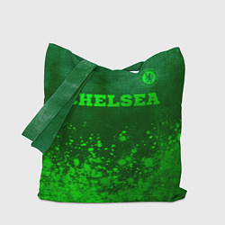 Сумка-шопер Chelsea - green gradient посередине, цвет: 3D-принт