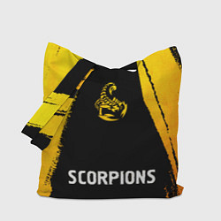 Сумка-шопер Scorpions - gold gradient по-центру, цвет: 3D-принт