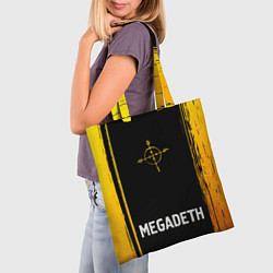 Сумка-шопер Megadeth - gold gradient по-центру, цвет: 3D-принт — фото 2