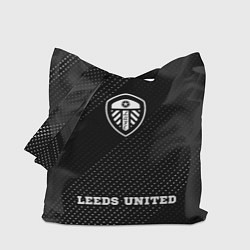 Сумка-шопер Leeds United sport на темном фоне по-центру, цвет: 3D-принт