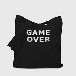 Сумка-шоппер Game over white logo