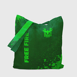 Сумка-шопер Free Fire - green gradient вертикально, цвет: 3D-принт