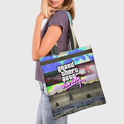 Сумка-шопер Vice city glitch, цвет: 3D-принт — фото 2