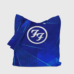 Сумка-шопер Foo Fighters blue poly, цвет: 3D-принт