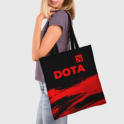 Сумка-шопер Dota - red gradient посередине, цвет: 3D-принт — фото 2