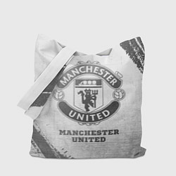 Сумка-шопер Manchester United - white gradient, цвет: 3D-принт