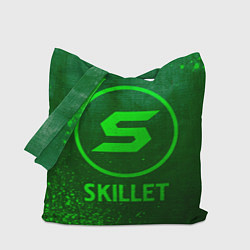 Сумка-шопер Skillet - green gradient, цвет: 3D-принт