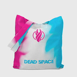 Сумка-шопер Dead Space neon gradient style по-центру, цвет: 3D-принт