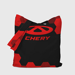 Сумка-шопер Chery - red gradient, цвет: 3D-принт