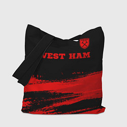 Сумка-шопер West Ham - red gradient посередине, цвет: 3D-принт