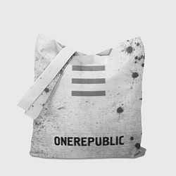 Сумка-шопер OneRepublic - white gradient по-центру, цвет: 3D-принт