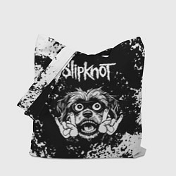 Сумка-шопер Slipknot рок пес, цвет: 3D-принт