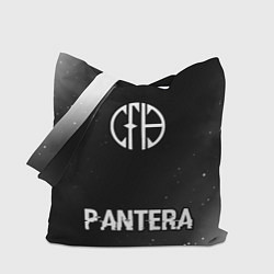 Сумка-шопер Pantera glitch на темном фоне по-центру, цвет: 3D-принт