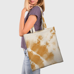 Сумка-шопер Коричневый тай дай, цвет: 3D-принт — фото 2