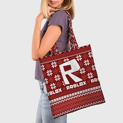 Сумка-шопер Новогодний свитер ugly Roblox, цвет: 3D-принт — фото 2