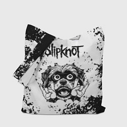 Сумка-шопер Slipknot - рок пес, цвет: 3D-принт