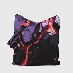 Сумка-шопер Красный разлом в камне, цвет: 3D-принт