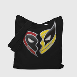 Сумка-шопер Deadpool and Wolverine best friends, цвет: 3D-принт