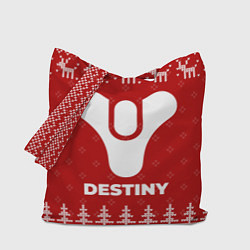 Сумка-шопер Новогодний Destiny с оленями, цвет: 3D-принт