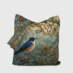 Сумка-шопер Ласточка пейзаж, цвет: 3D-принт