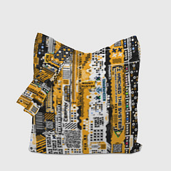 Сумка-шоппер Cyberpunk pattern yellow