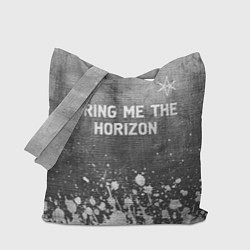 Сумка-шопер Bring Me the Horizon - grey gradient посередине, цвет: 3D-принт