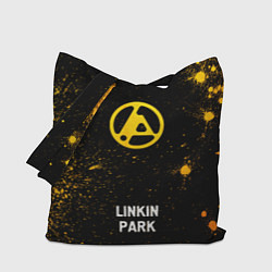 Сумка-шопер Linkin Park 2024 - gold gradient по-центру, цвет: 3D-принт