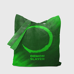 Сумка-шопер Demon Slayer - green gradient, цвет: 3D-принт