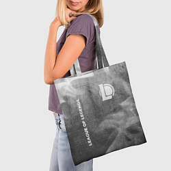 Сумка-шопер League of Legends - grey gradient вертикально, цвет: 3D-принт — фото 2