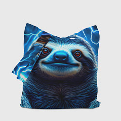 Сумка-шопер Ленивец в разрядах молний, цвет: 3D-принт