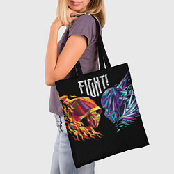 Сумка-шопер Саб-Зиро и Скорпион - Mortal Kombat, цвет: 3D-принт — фото 2