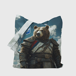 Сумка-шопер Бурый русский медведь, цвет: 3D-принт