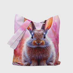 Сумка-шопер Зайчик в розовом, цвет: 3D-принт