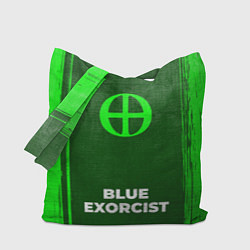 Сумка-шопер Blue Exorcist - green gradient по-центру, цвет: 3D-принт