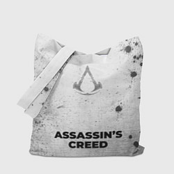 Сумка-шопер Assassins Creed - white gradient по-центру, цвет: 3D-принт