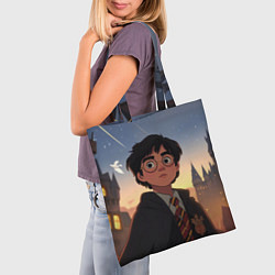 Сумка-шопер Загадочный Гарри Поттер, цвет: 3D-принт — фото 2