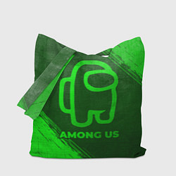 Сумка-шопер Among Us - green gradient, цвет: 3D-принт