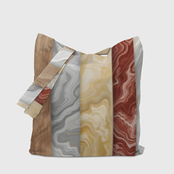 Сумка-шопер Мрамор и дерево, цвет: 3D-принт